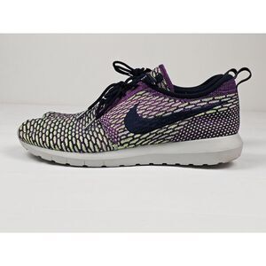 Nike Flyknit‎ Rosherun Sneakers Mens 13. 677243-400 Dark Obsidian Fushia Shoes.